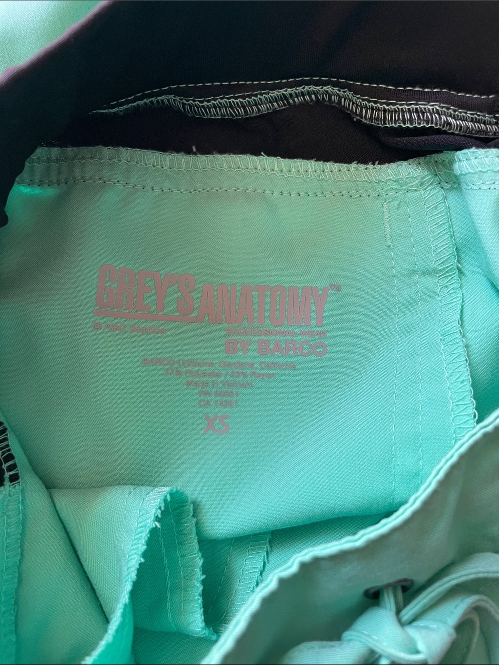 Grey's Anatomy Mint Green V-Neck Scrub Set Size XS - Picture 13 of 13